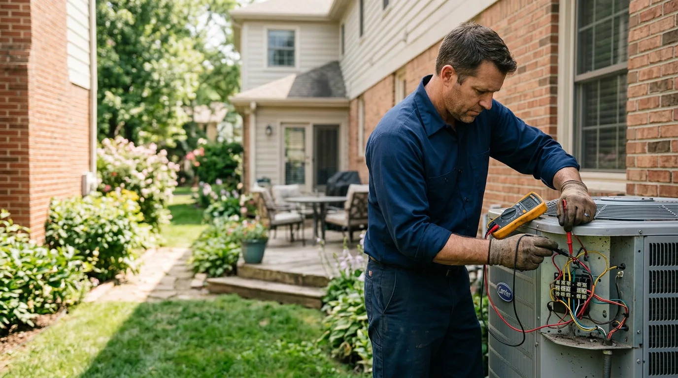 HVAC technician working near Hustonville, KY